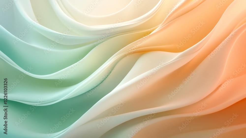 Fototapeta premium Abstract Pastel Waves of Color Gradient Design