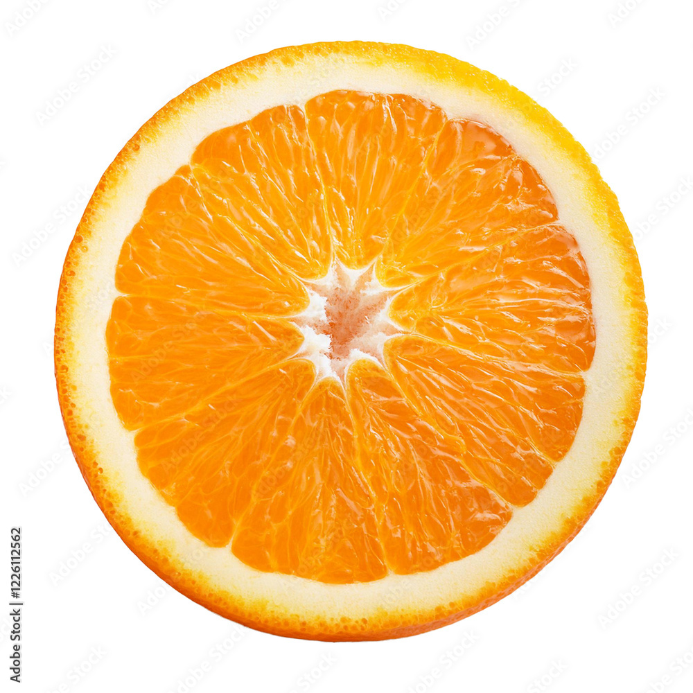 half an orange isolated
