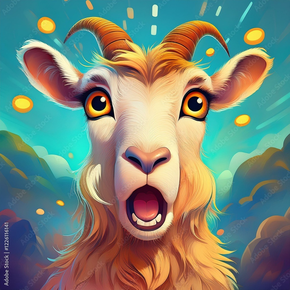 Obraz premium Lustige Ziege