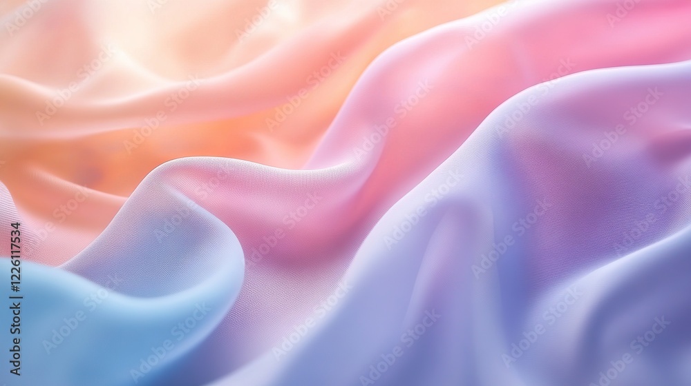 Obraz premium Soft fabric textures studio photography pastel colors close-up visual art for design inspiration