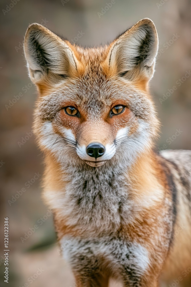 An intimate close-up portrait of a small fox with intricate fur details, showcasing its alert eyes and posture, embodying curiosity and the essence of wildlife. An intimate close-up portrait of a small fox with intricate fur details, showcasing its alert eyes and posture, embodying curiosity and the essence of wildlife.