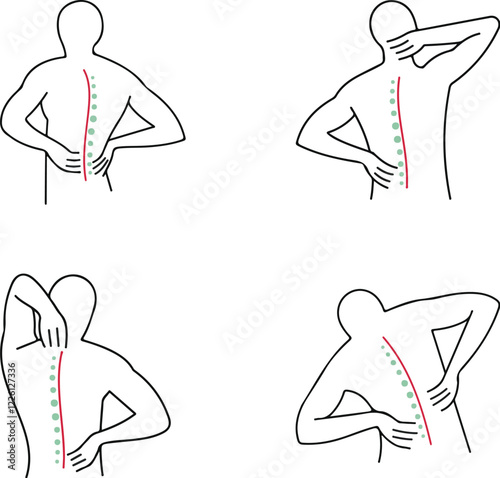 Treatment chiropractic logo design inspiration Physiotherapy symbol icon design