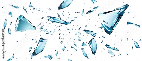 Shattered Glass Holes Vector Illustration for Creative Design Projects