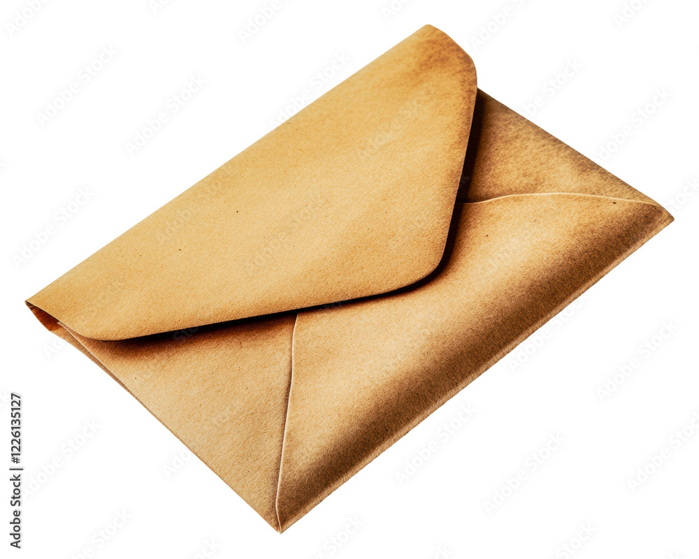 Brown envelope for mailing letters isolated on transparent background Brown envelope for mailing letters isolated on transparent background
