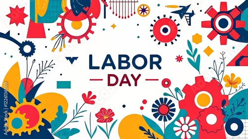 Labor Day Vibrant Hand-Drawn Illustrations Backgrounds