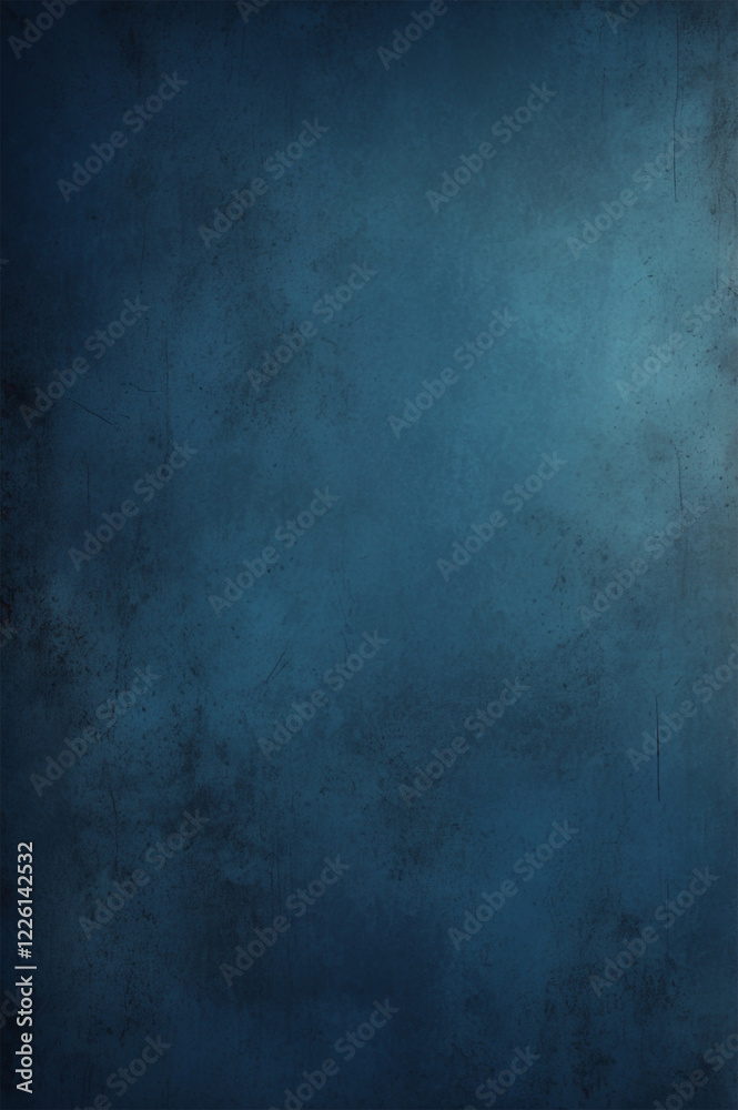 Obraz premium Abstract deep blue background textures featuring grainy effects, scratched surfaces, and artistic gradients. The design blends urban aesthetics, seamless patterns, and calm yet mysterious marine.