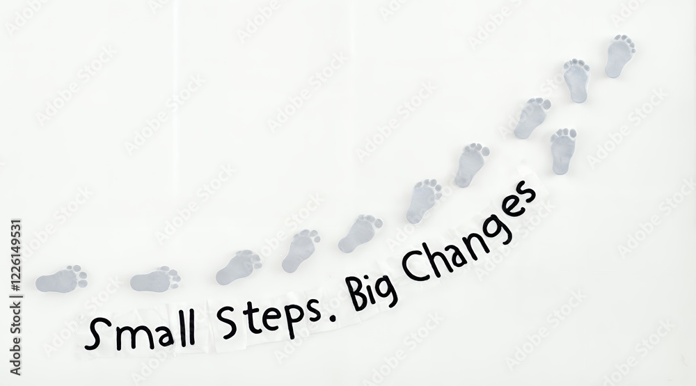 Fototapeta premium small steps big changes Text