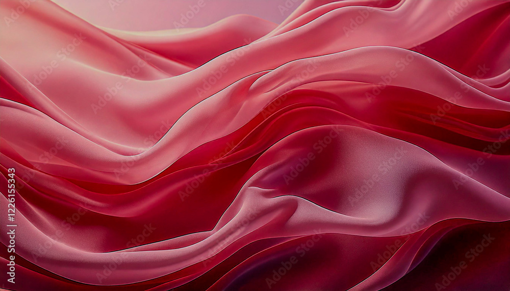 Obraz premium Pink Silky Fabric,Soft, silky, pink fabric with gentle folds and a smooth texture, reflecting light beautifully.