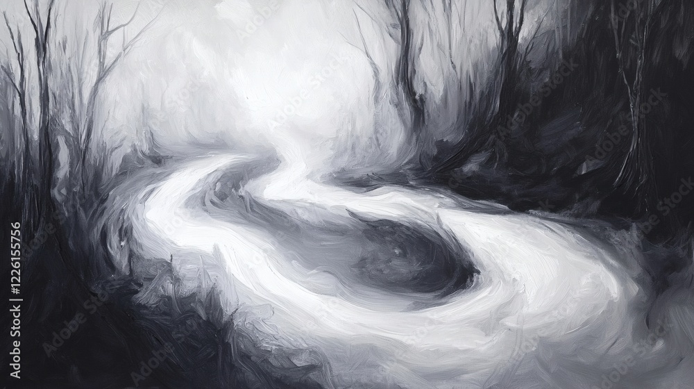 Monochromatic River in a Mystical Forest Monochromatic River in a Mystical Forest