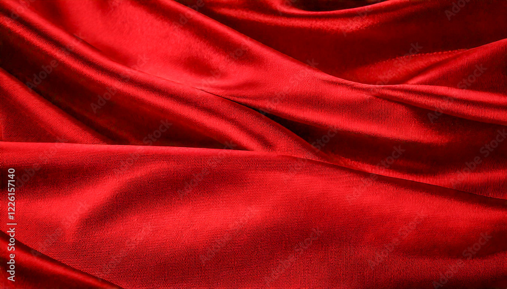 Red Silk Fabric,Close-up of luxurious, vibrant red fabric with smooth folds and a silky texture. Red Silk Fabric,Close-up of luxurious, vibrant red fabric with smooth folds and a silky texture.
