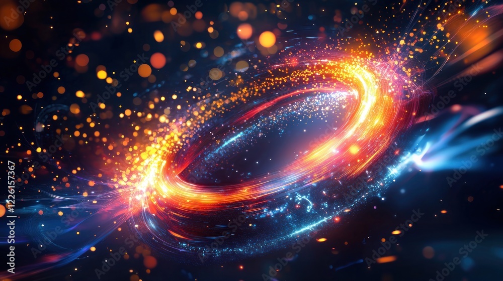 Abstract Cosmic Ring: Energy, Light and Color Abstract Cosmic Ring: Energy, Light and Color