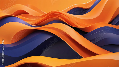Colorful Orange Wave Background Design