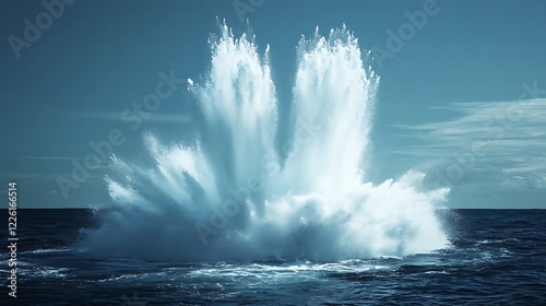 Oceanic Explosion: A Dramatic Water Blast