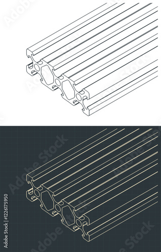 Aluminum profile blueprints