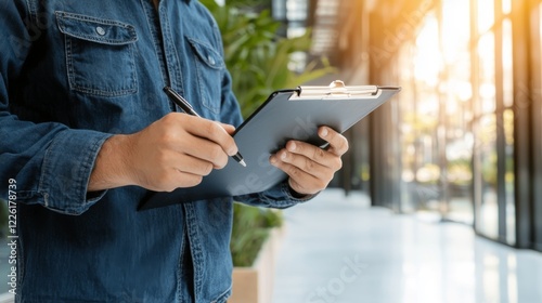 Professional Property Evaluator in Modern Setting