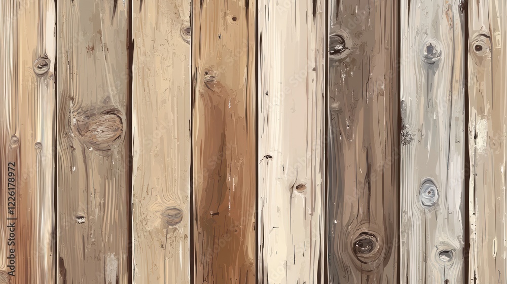 Fototapeta premium Rustic weathered vertical wood planks background texture.