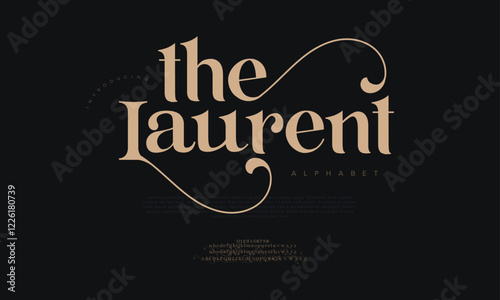 The laurent typography beauty fashion elegant minimalist serif italic fonts decorative wedding vintage retro logos. Minimal luxury font alphabet logo. Vector illustration
