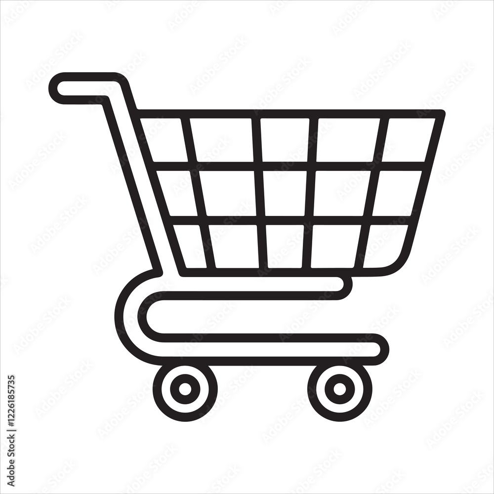 Shopping Cart icon vector art illustration. Shopping Cart icon vector art illustration.