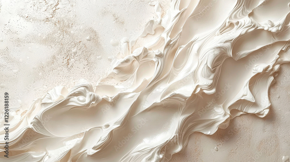 Swirling patterns of cream texture on a flat surface showcasing a blend of soft tones and intricate designs, creating a serene and visually pleasing effect Swirling patterns of cream texture on a flat surface showcasing a blend of soft tones and intricate designs, creating a serene and visually pleasing effect