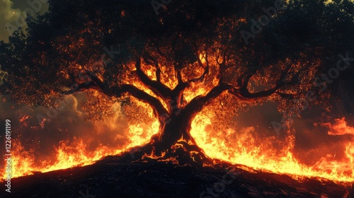 fire burning in a fireplace