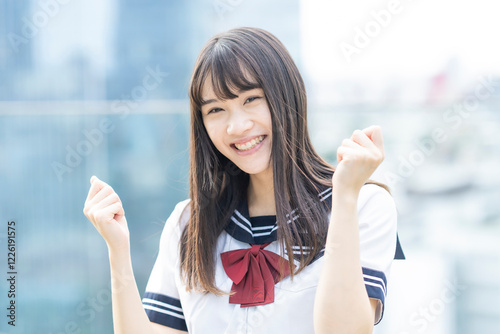 応援する女子高生