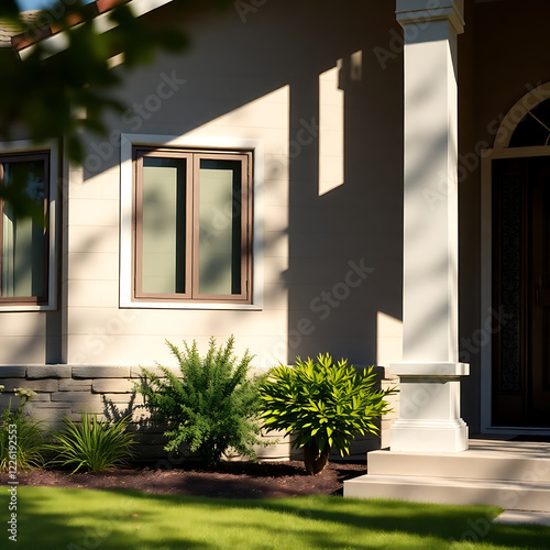 Sunlit House Exterior: Stunning Home Architecture and Landscaping Design