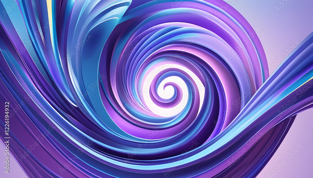 Obraz premium abstract blue purple color mixed vibrant swirling patterns flow and curl circular design background 