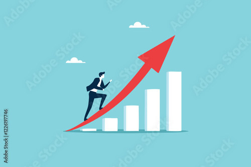Climbing the Ladder of Prosperity, A Determined Entrepreneur Scaling the Rising Business Graph