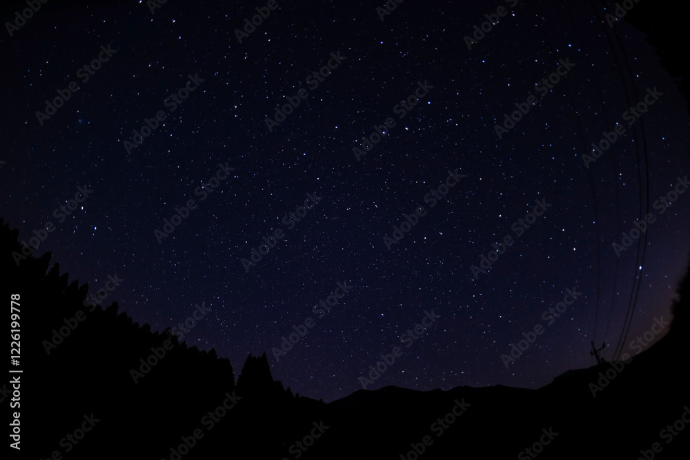 Naklejka premium 阿蘇大観峰の星空