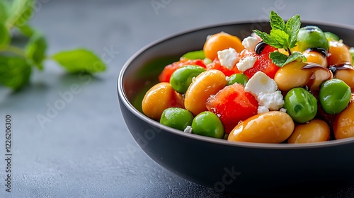 Refreshing Summer Salad with Broad Beans, Peas, Watermelon, and Feta