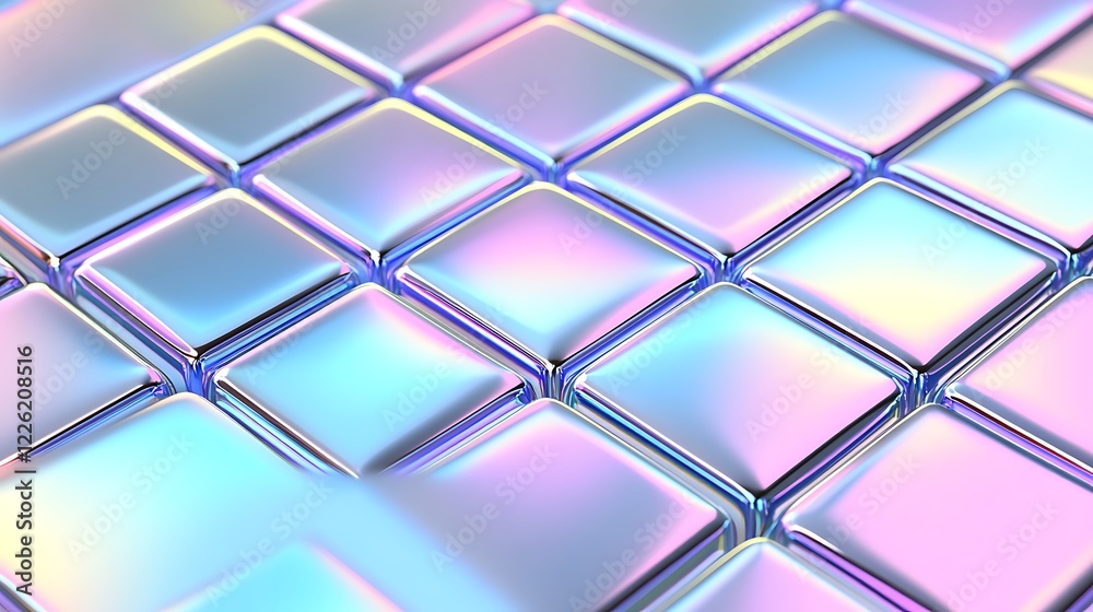 Iridescent Cubes Abstract Geometric Pattern Iridescent Cubes Abstract Geometric Pattern