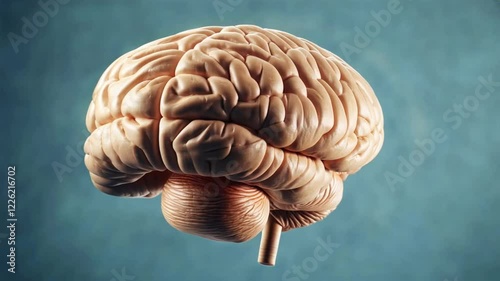 Detailed Illustration of Human Brain Anatomy Exploring Structure, Complexity, and Cognition in Neuroscience Education and Biology.
