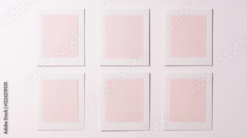 Polaroid Grid A White Background with Frames Resembling Polaroid Photos-2
