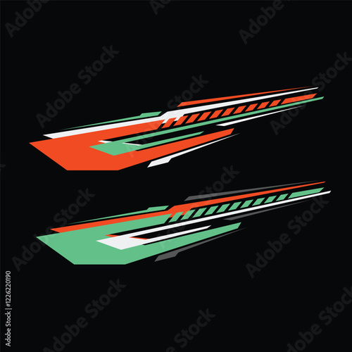 car wrap sticker design vector. car modification stickers
