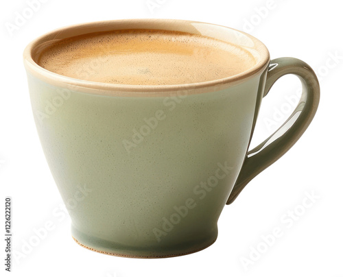 PNG Cottagecore green coffee beverage drink cup.