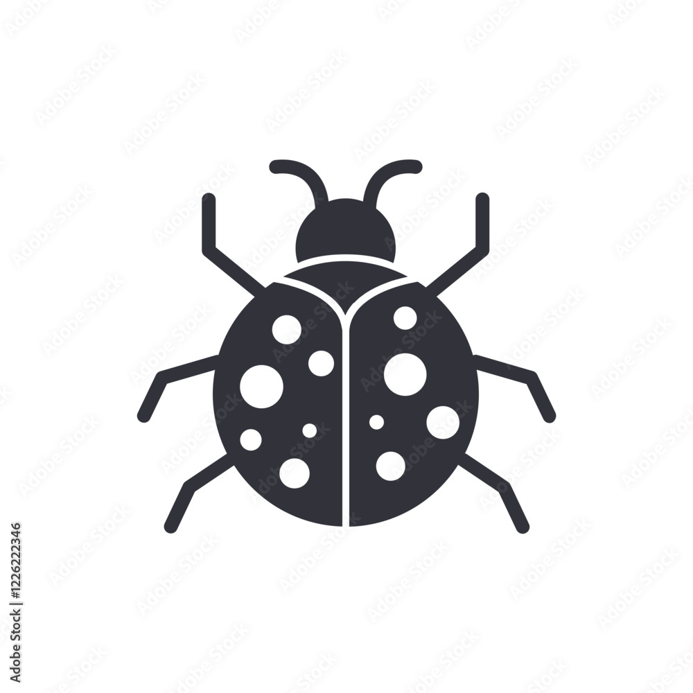 Ladybug solid icons, minimalist vector illustration ,simple transparent graphic element .Isolated on white background Ladybug solid icons, minimalist vector illustration ,simple transparent graphic element .Isolated on white background