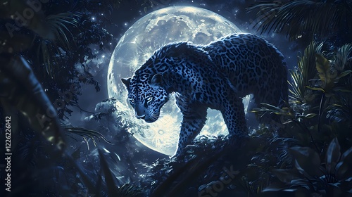 Majestic Predator: The Jaguar's Fierce Gaze photo