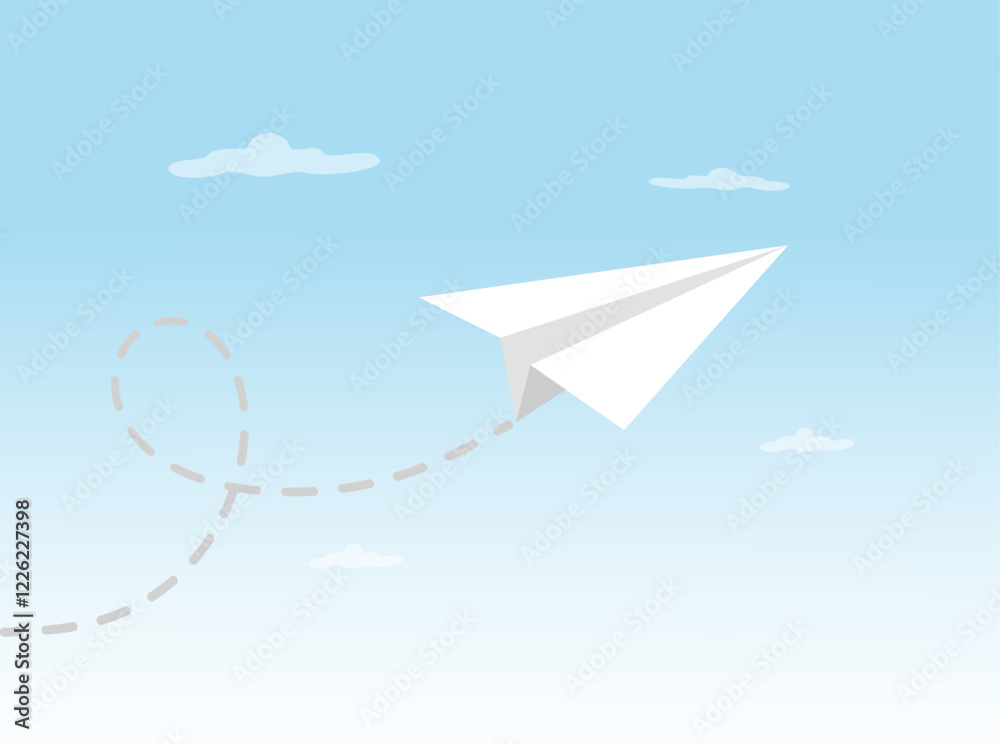Paper plane origami in vector, high quality. Space for text