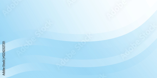 Modern white wavy glowing lines on a blue background. Futuristic digital high-technology simple modern art