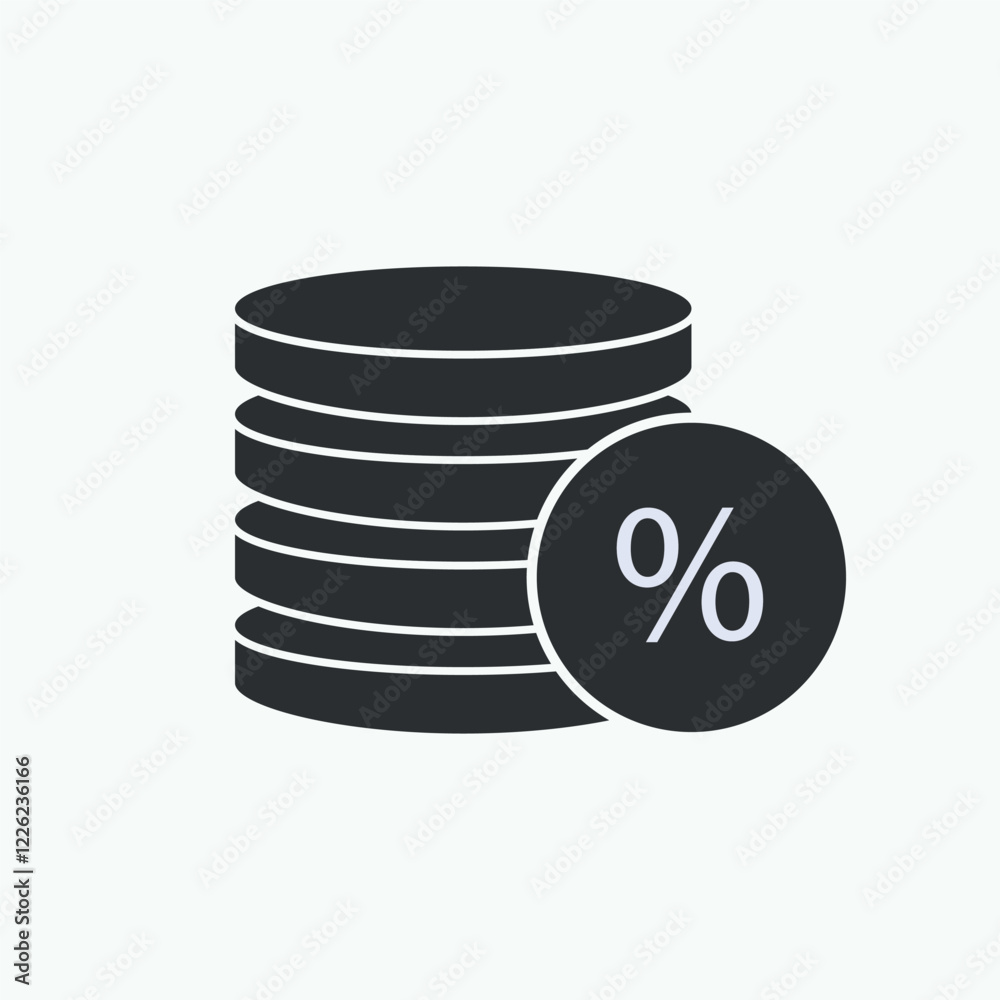 Tax icon. Income Deduction Symbol - Vector. Applicable to Design Elements, Presentations, Websites or Applications. Tax icon. Income Deduction Symbol - Vector. Applicable to Design Elements, Presentations, Websites or Applications.
