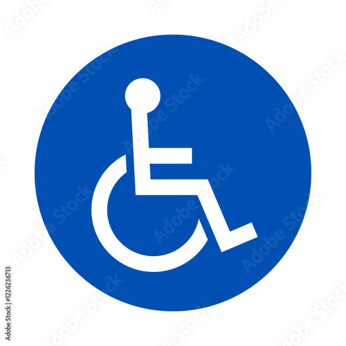 Handicapped round sign