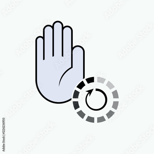 Wait Icon. Patience Symbol - Vector. 