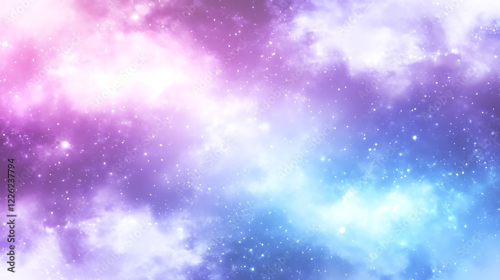 A Celestial Canvas of Purple and Blue Nebulae A Celestial Canvas of Purple and Blue Nebulae