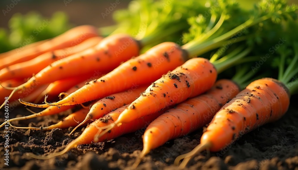Freshly Harvested Orange Carrots From the Farm Freshly Harvested Orange Carrots From the Farm