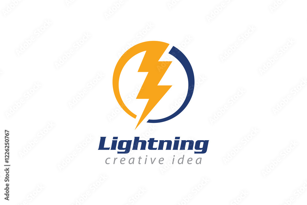 Creative Thunder Concept Logo Design Template Creative Thunder Concept Logo Design Template