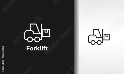 Forklift Vector, Icon Or Logo Sign Isolated Symbol Illustration