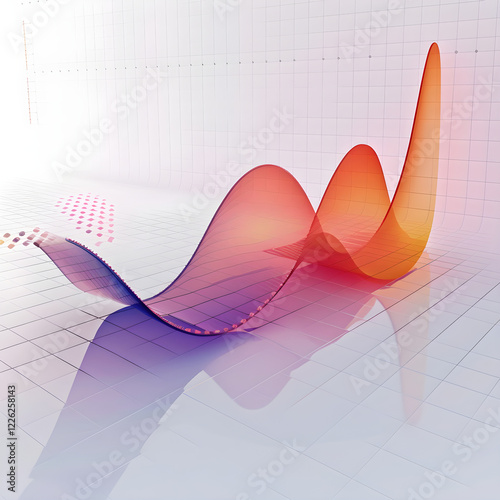 Stylized Visualization of Ogive - Cumulative Frequency Curve in Modern Statistics photo