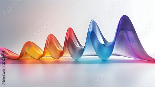 Stylized Visualization of Ogive - Cumulative Frequency Curve in Modern Statistics photo