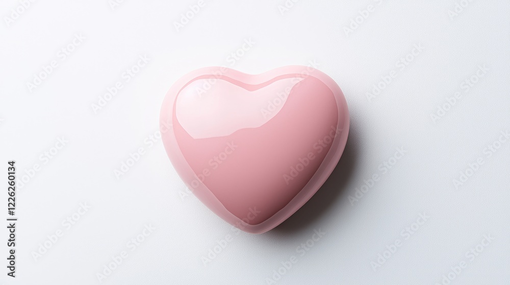 Pink heart, isolated on white background, simple design, Valentine's Day card Pink heart, isolated on white background, simple design, Valentine's Day card