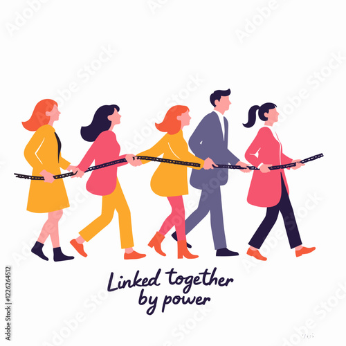 Symbolic Union: A Vibrant Depiction of Empowerment and Sisterhood